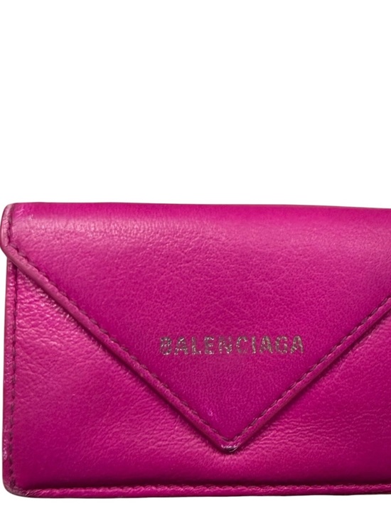 Balenciaga Handbags - Balenciaga Fuchsia Leather Envelope Card Wallet